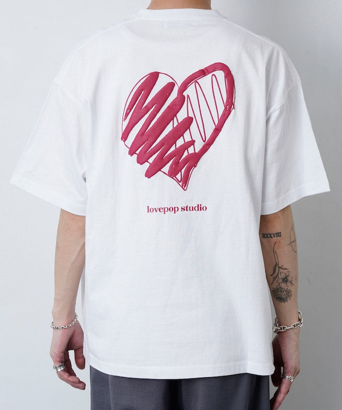 PUBLUX Lovepop studio Heart Foam Back Print Tee 印花短袖T恤