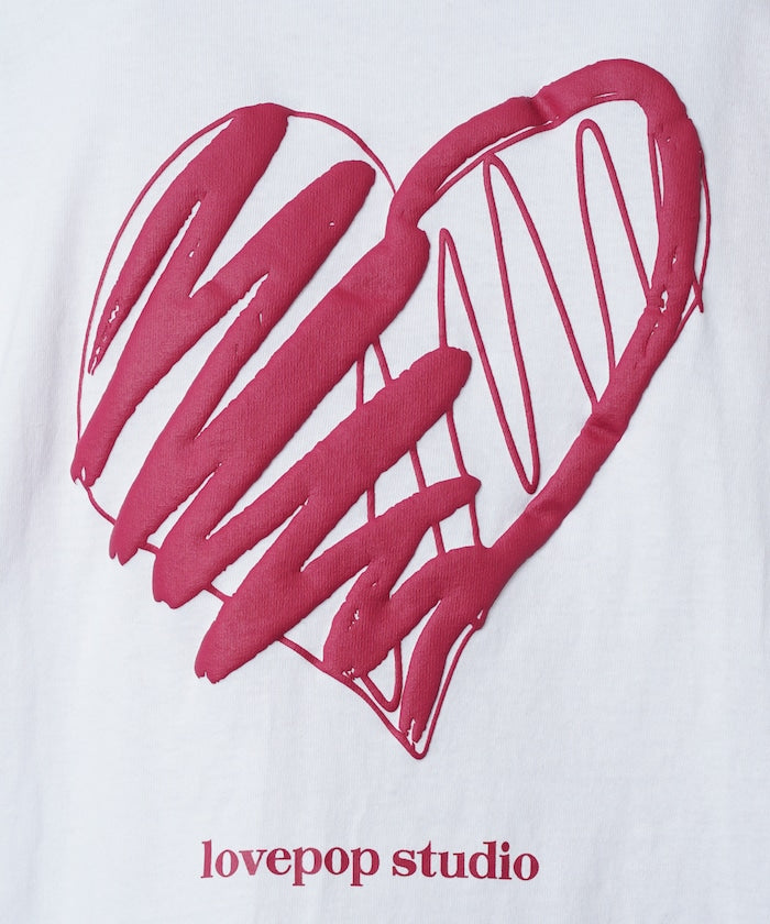 PUBLUX Lovepop studio Heart Foam Back Print Tee 印花短袖T恤