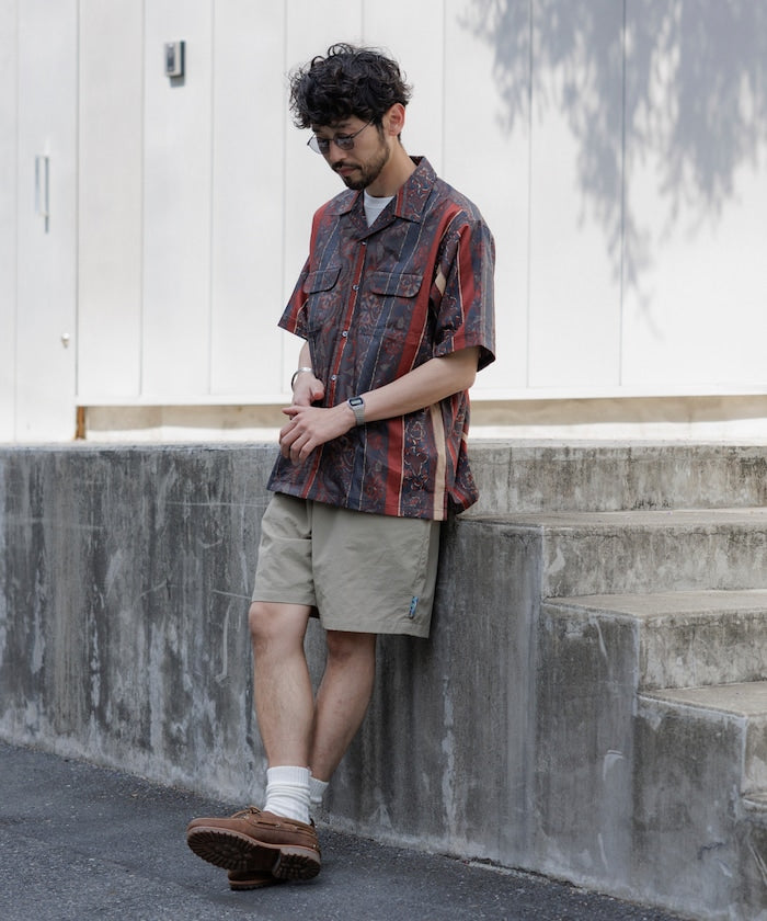 FREAK'S STORE Relaxed Fit Batik Print Open Collar Shirt/Floral 印花短袖襯衫