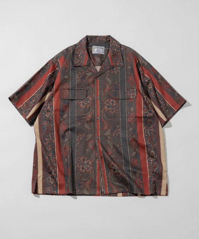 FREAK'S STORE Relaxed Fit Batik Print Open Collar Shirt/Floral 印花短袖襯衫