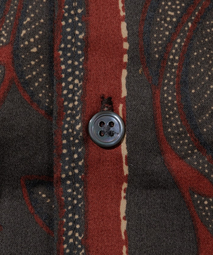 FREAK'S STORE Relaxed Fit Batik Print Open Collar Shirt/Floral 印花短袖襯衫