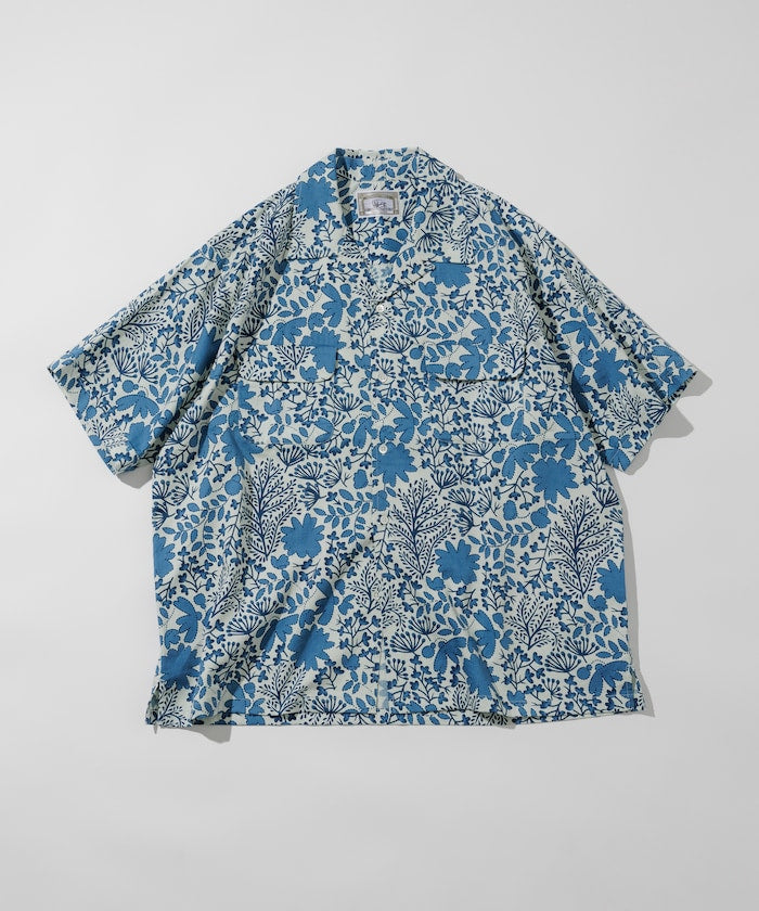 FREAK'S STORE Relaxed fit Batik print open collar shirt / tree pattern 印花短袖襯衫