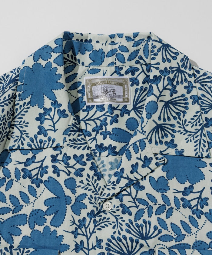 FREAK'S STORE Relaxed fit Batik print open collar shirt / tree pattern 印花短袖襯衫