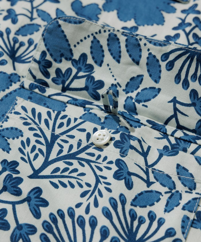 FREAK'S STORE Relaxed fit Batik print open collar shirt / tree pattern 印花短袖襯衫