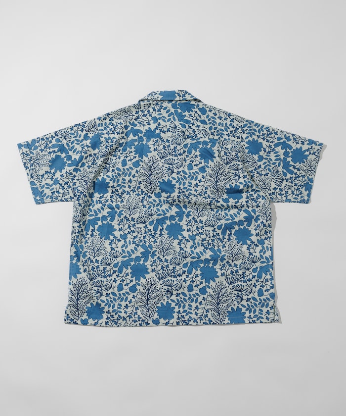FREAK'S STORE Relaxed fit Batik print open collar shirt / tree pattern 印花短袖襯衫