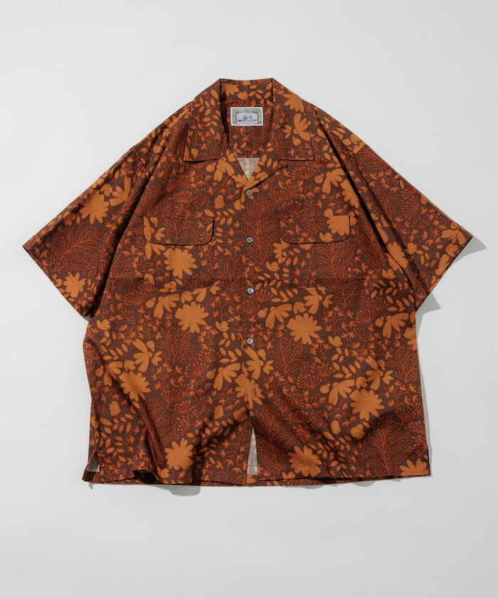 FREAK'S STORE Relaxed fit Batik print open collar shirt / tree pattern 印花短袖襯衫