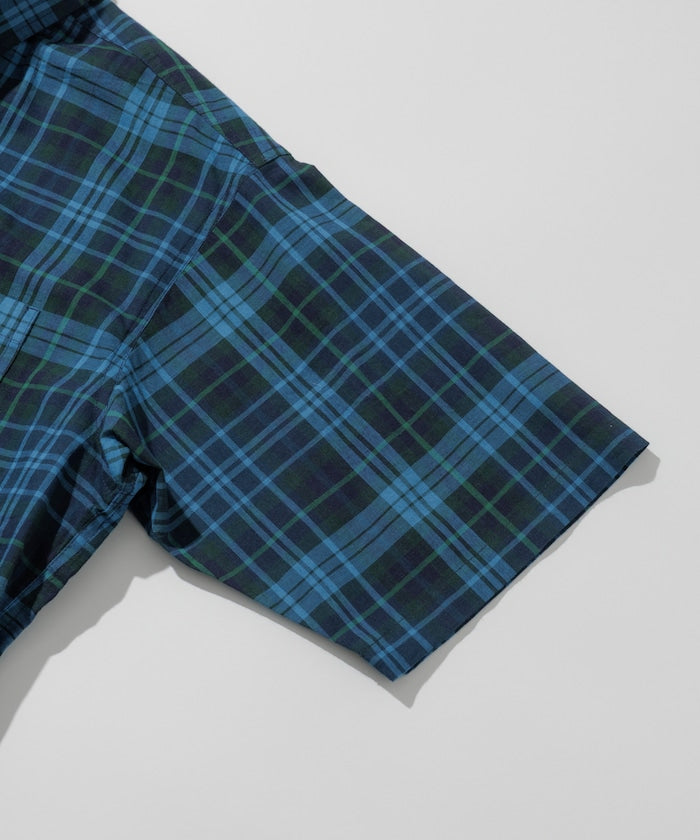 FREAK'S STORE Relaxed Fit Dark Madras Check Button Down Shirt 馬德拉斯格紋短袖襯衫