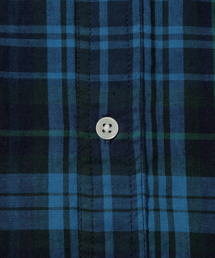 FREAK'S STORE Relaxed Fit Dark Madras Check Button Down Shirt 馬德拉斯格紋短袖襯衫