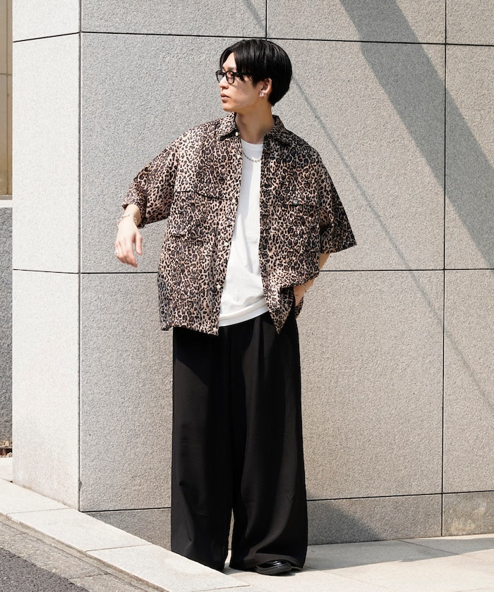 PUBLUX Short sleeve drawstring check shirt 短袖口袋襯衫