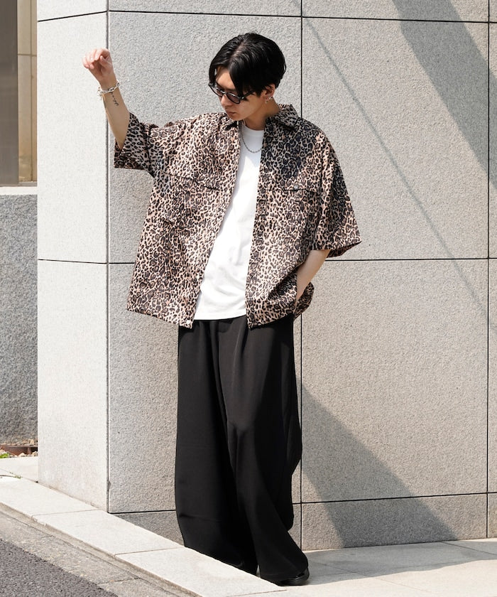 PUBLUX Short sleeve drawstring check shirt 短袖口袋襯衫