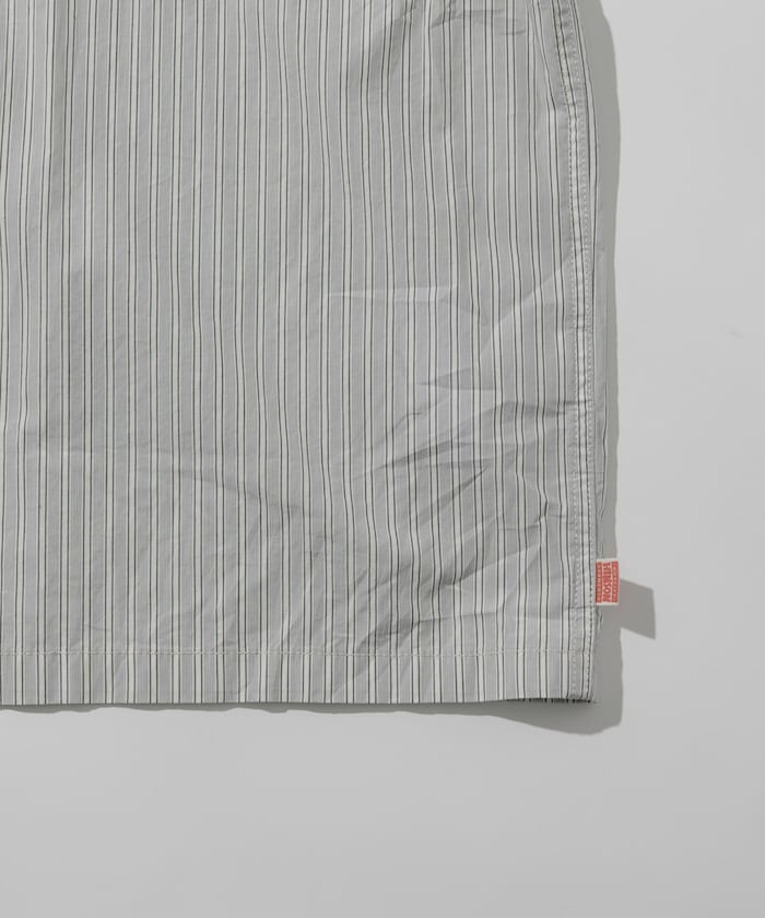 HINSON 限定 無領開襟拉鍊短袖襯衫