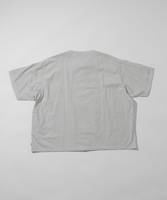 HINSON 限定 無領開襟拉鍊短袖襯衫