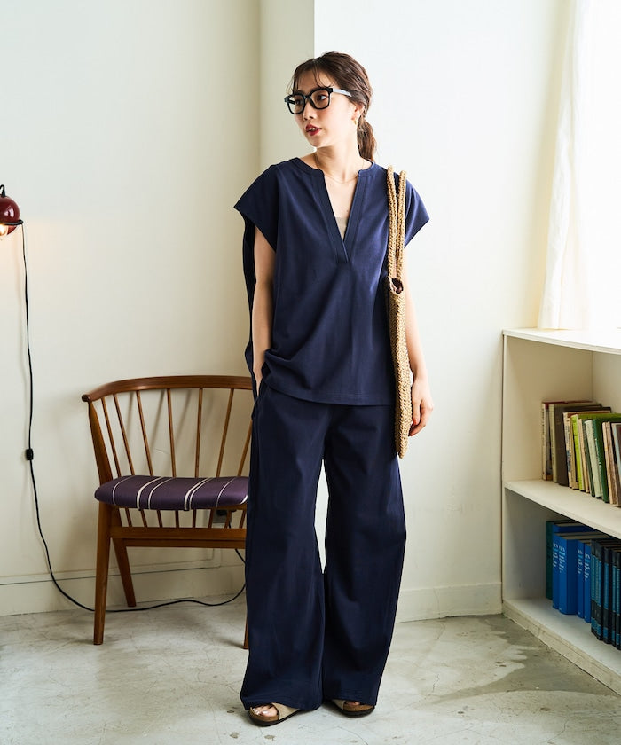 FREAK'S STORE 限定 V領法式袖長褲套裝