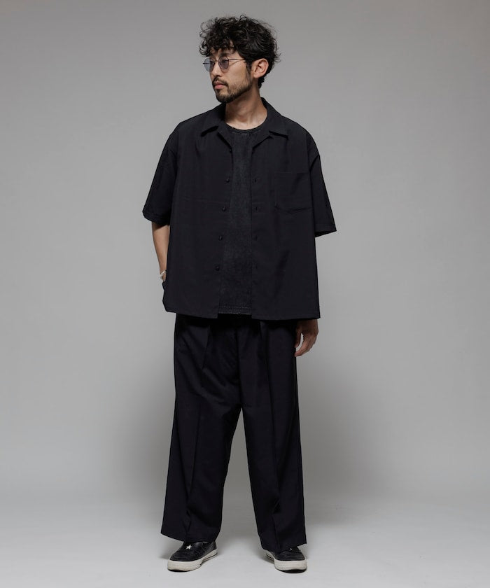 FREAK'S STORE Reflax Functional Fabric Relaxed Fit Open Collar Shirt 機能寬版短袖襯衫