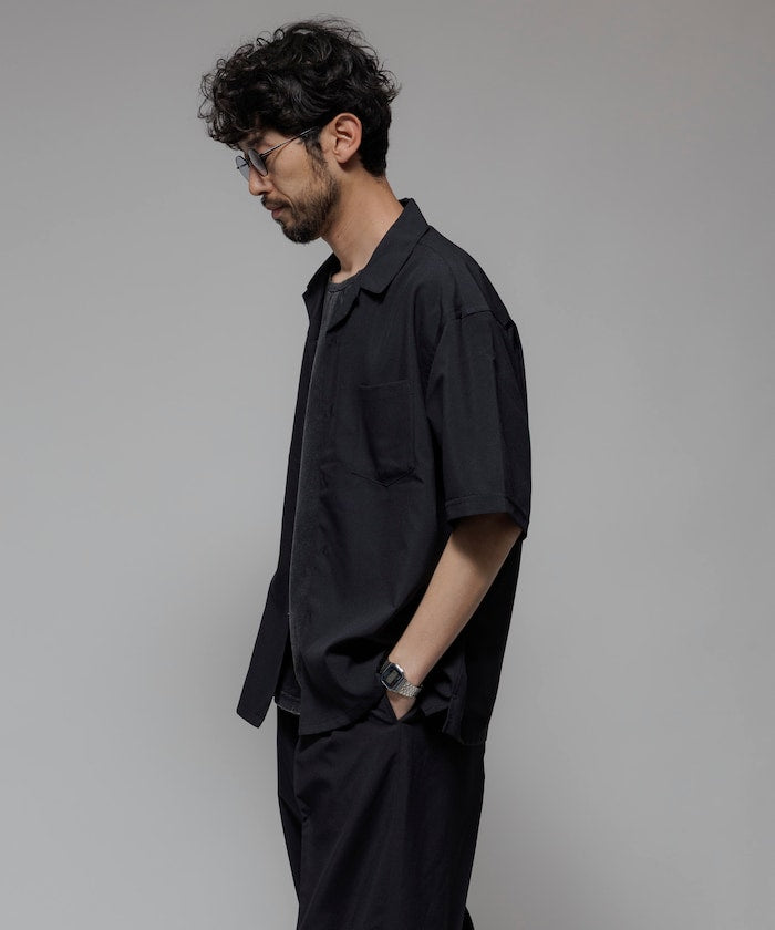 FREAK'S STORE Reflax Functional Fabric Relaxed Fit Open Collar Shirt 機能寬版短袖襯衫