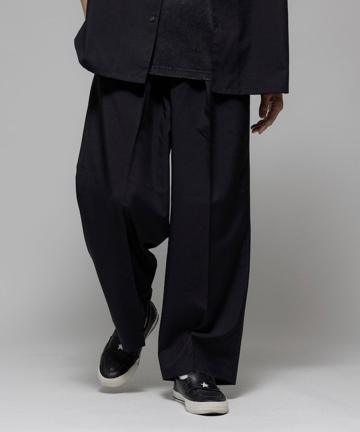 FREAK'S STORE Reflax Functional Material Wide Silhouette Easy Slacks Pants 寬版休閒西裝褲