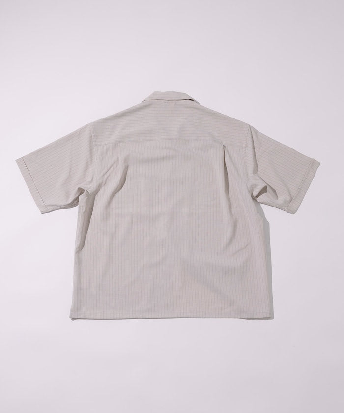FREAK'S STORE Reflax Functional Fabric Relaxed Fit Striped Open Collar Shirt 機能條紋短袖襯衫