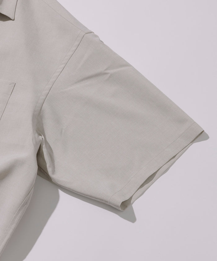 FREAK'S STORE Reflax Functional Fabric Relaxed Fit Half Zip Shirt 半拉鍊寬版襯衫短袖
