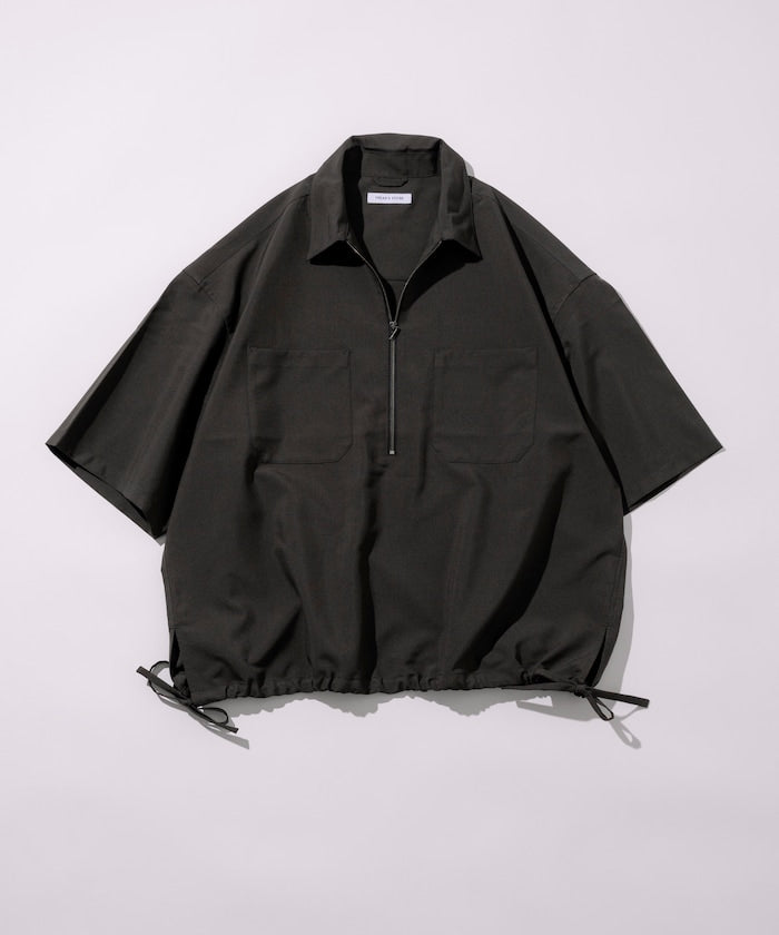 FREAK'S STORE Reflax Functional Fabric Relaxed Fit Half Zip Shirt 半拉鍊寬版襯衫短袖