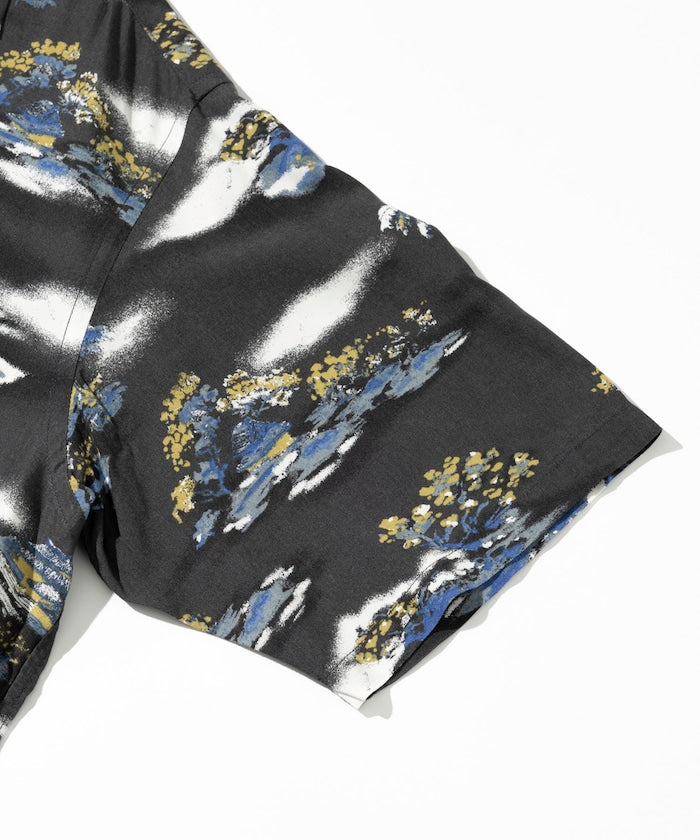 FREAK'S STORE Relaxed fit washable Nylon open collar aloha shirt 短袖夏威夷襯衫