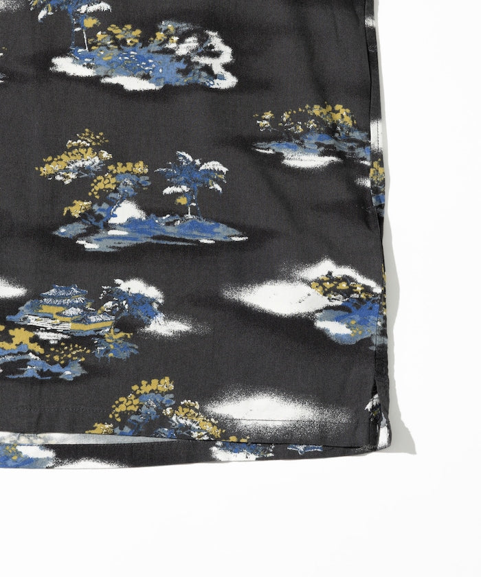 FREAK'S STORE Relaxed fit washable Nylon open collar aloha shirt 短袖夏威夷襯衫