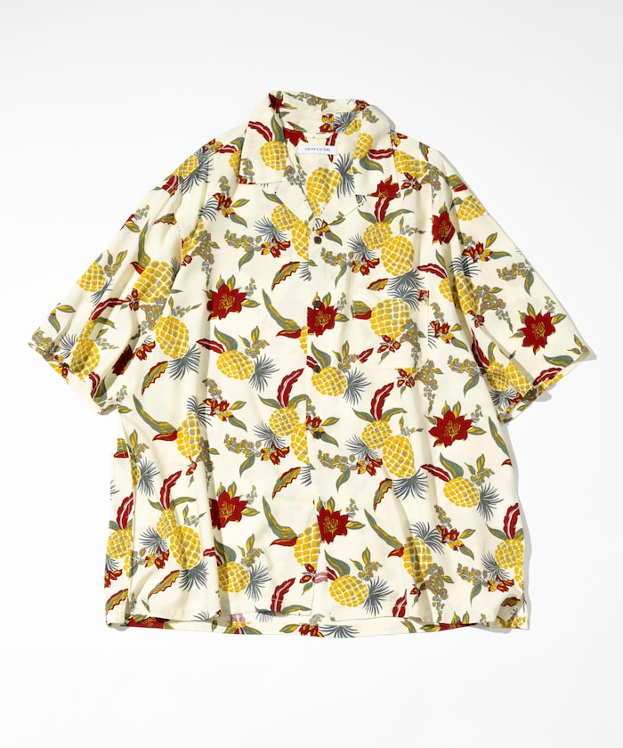 FREAK'S STORE Relaxed fit washable Nylon open collar aloha shirt 短袖夏威夷襯衫