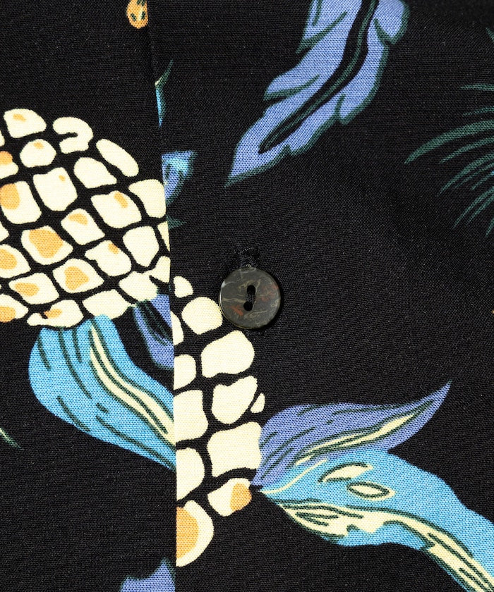 FREAK'S STORE Relaxed fit washable Nylon open collar aloha shirt 短袖夏威夷襯衫