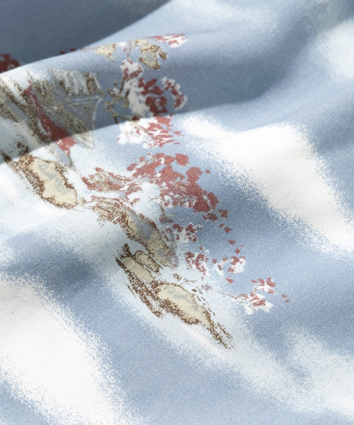FREAK'S STORE Relaxed fit washable Nylon open collar aloha shirt 短袖夏威夷襯衫