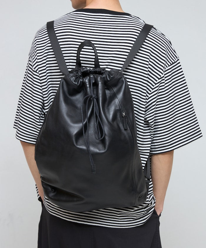 Firsthand Water-repellent leather knapsack 束口雙肩後背包
