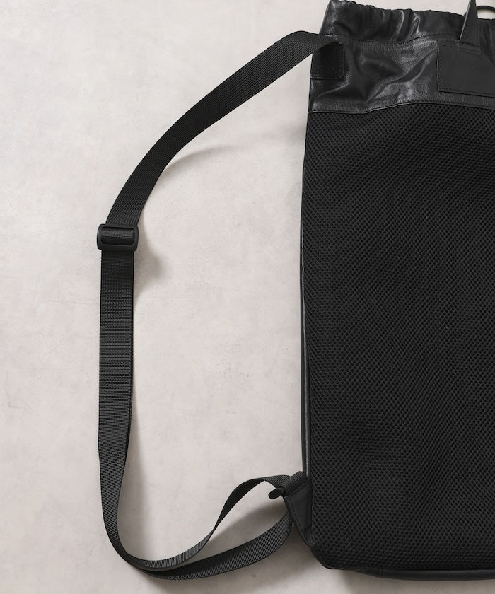 Firsthand Water-repellent leather knapsack 束口雙肩後背包