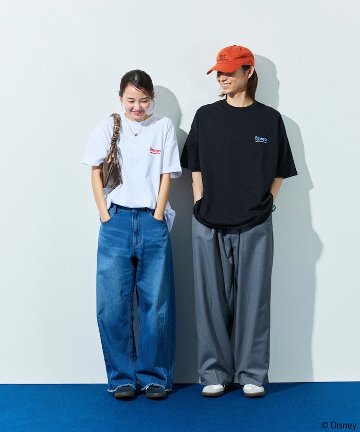 FREAK'S STORE x DISNEY Baymax special order big silhouette one-point embroidery back print crew neck T-shirt 印花短袖T恤