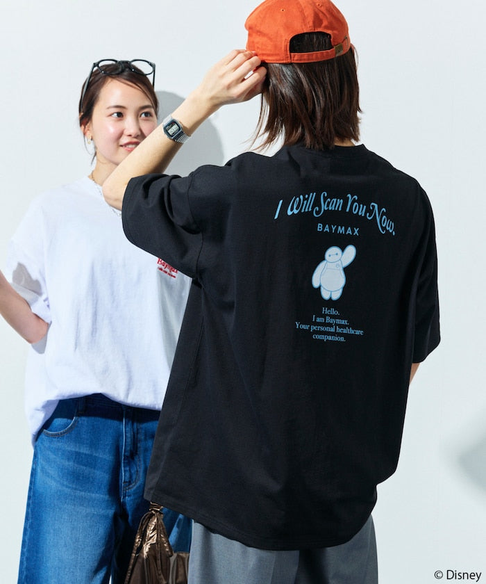 FREAK'S STORE x DISNEY Baymax special order big silhouette one-point embroidery back print crew neck T-shirt 印花短袖T恤