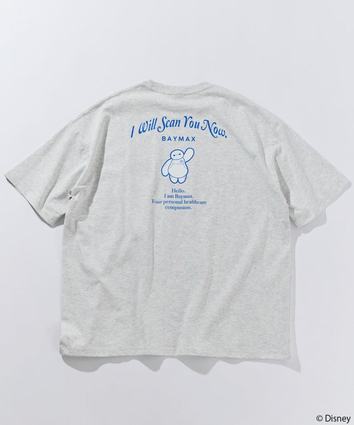 FREAK'S STORE x DISNEY Baymax special order big silhouette one-point embroidery back print crew neck T-shirt 印花短袖T恤