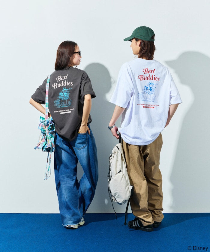 FREAK'S STORE x DISNEY Mickey Mouse big silhouette back print T-shirt / Buddies Car 印花短袖T恤