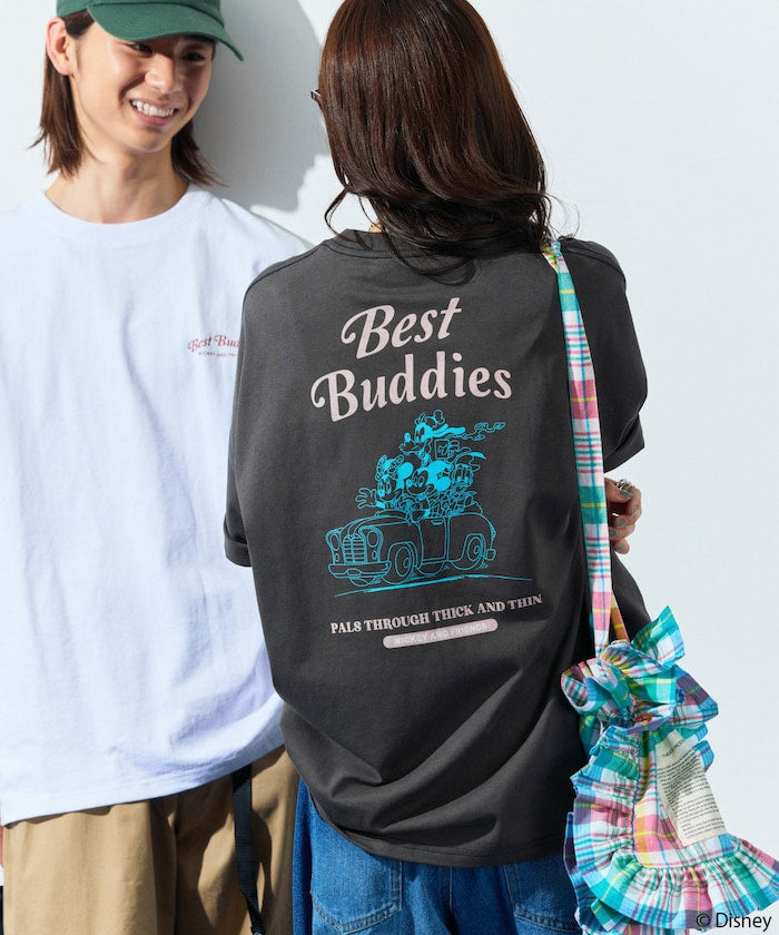FREAK'S STORE x DISNEY Mickey Mouse big silhouette back print T-shirt / Buddies Car 印花短袖T恤
