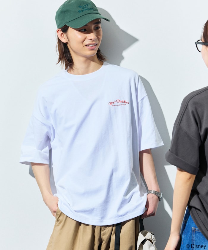 FREAK'S STORE x DISNEY Mickey Mouse big silhouette back print T-shirt / Buddies Car 印花短袖T恤