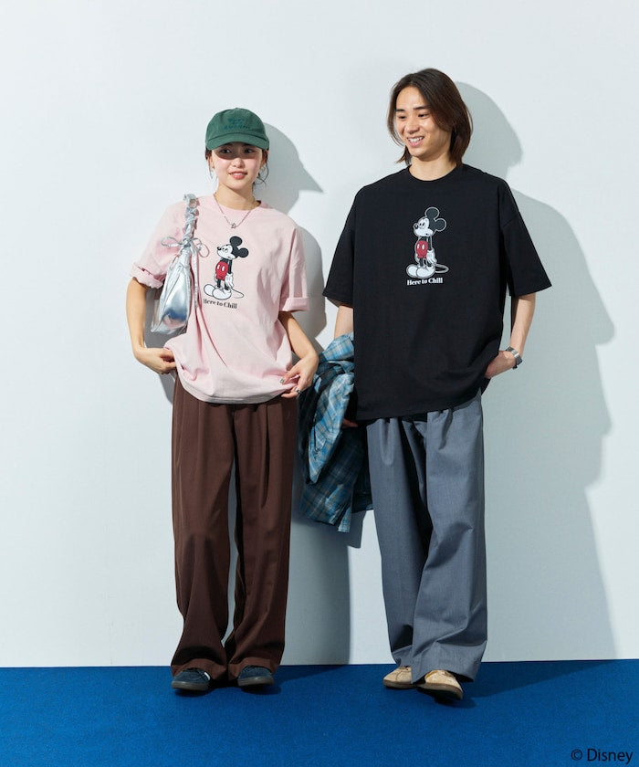 FREAK'S STORE x DISNEY Mickey Mouse big silhouette double-sided print T-shirt / Chill 印花短袖T恤