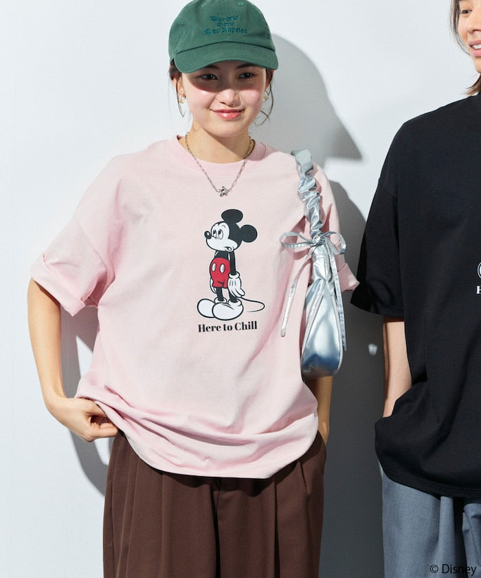 FREAK'S STORE x DISNEY Mickey Mouse big silhouette double-sided print T-shirt / Chill 印花短袖T恤