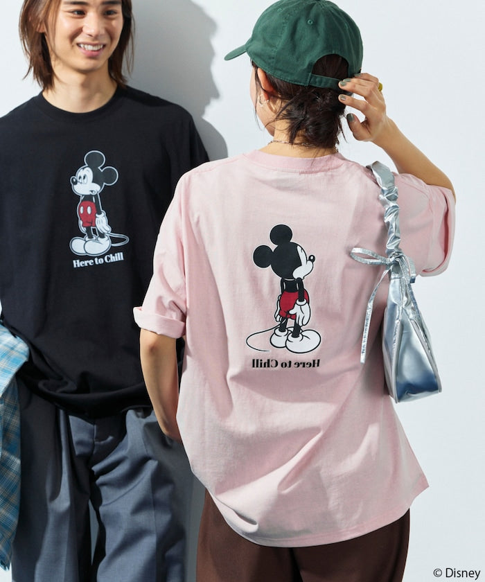 FREAK'S STORE x DISNEY Mickey Mouse big silhouette double-sided print T-shirt / Chill 印花短袖T恤