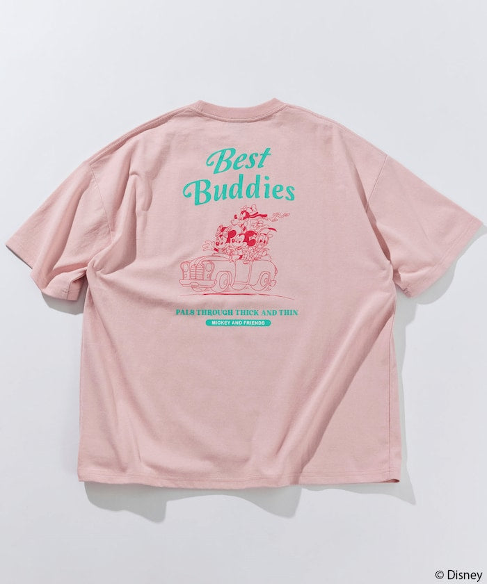 FREAK'S STORE x DISNEY Mickey Mouse big silhouette back print T-shirt / Buddies Car 印花短袖T恤