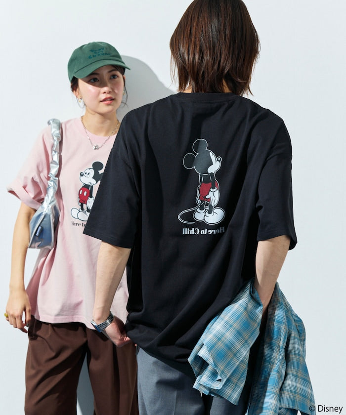FREAK'S STORE x DISNEY Mickey Mouse big silhouette double-sided print T-shirt / Chill 印花短袖T恤