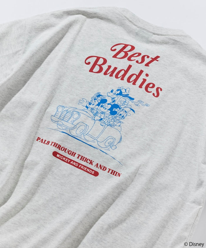 FREAK'S STORE x DISNEY Mickey Mouse big silhouette back print T-shirt / Buddies Car 印花短袖T恤