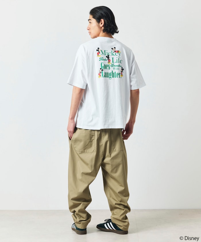 FREAK'S STORE x Disney Mickey Mouse Big Silhouette Back Print T-Shirt / Life Goes Laughter 印花短袖T恤