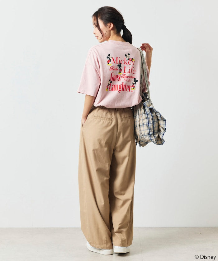 FREAK'S STORE x Disney Mickey Mouse Big Silhouette Back Print T-Shirt / Life Goes Laughter 印花短袖T恤