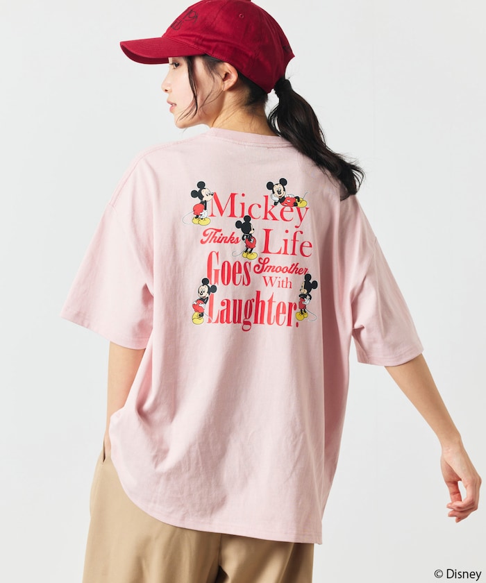 FREAK'S STORE x Disney Mickey Mouse Big Silhouette Back Print T-Shirt / Life Goes Laughter 印花短袖T恤