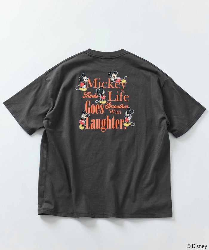 FREAK'S STORE x Disney Mickey Mouse Big Silhouette Back Print T-Shirt / Life Goes Laughter 印花短袖T恤