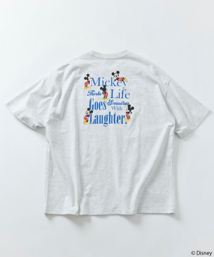 FREAK'S STORE x Disney Mickey Mouse Big Silhouette Back Print T-Shirt / Life Goes Laughter 印花短袖T恤
