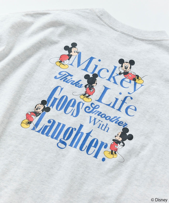 FREAK'S STORE x Disney Mickey Mouse Big Silhouette Back Print T-Shirt / Life Goes Laughter 印花短袖T恤
