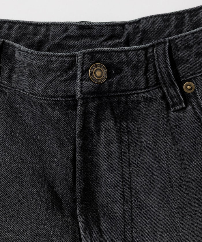 FREAK'S STORE Wide silhouette vintage processed curve denim cropped Pants 寬版牛仔七分褲