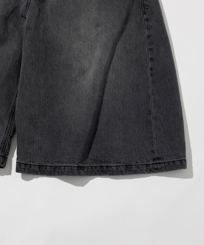 FREAK'S STORE Wide silhouette vintage processed curve denim cropped Pants 寬版牛仔七分褲